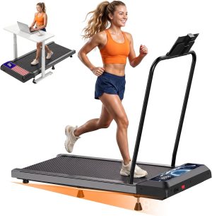 HCOIW Walking with Incline Pad and Handle Bar, 2.5HP Low Noise Treadmill, 270lbs